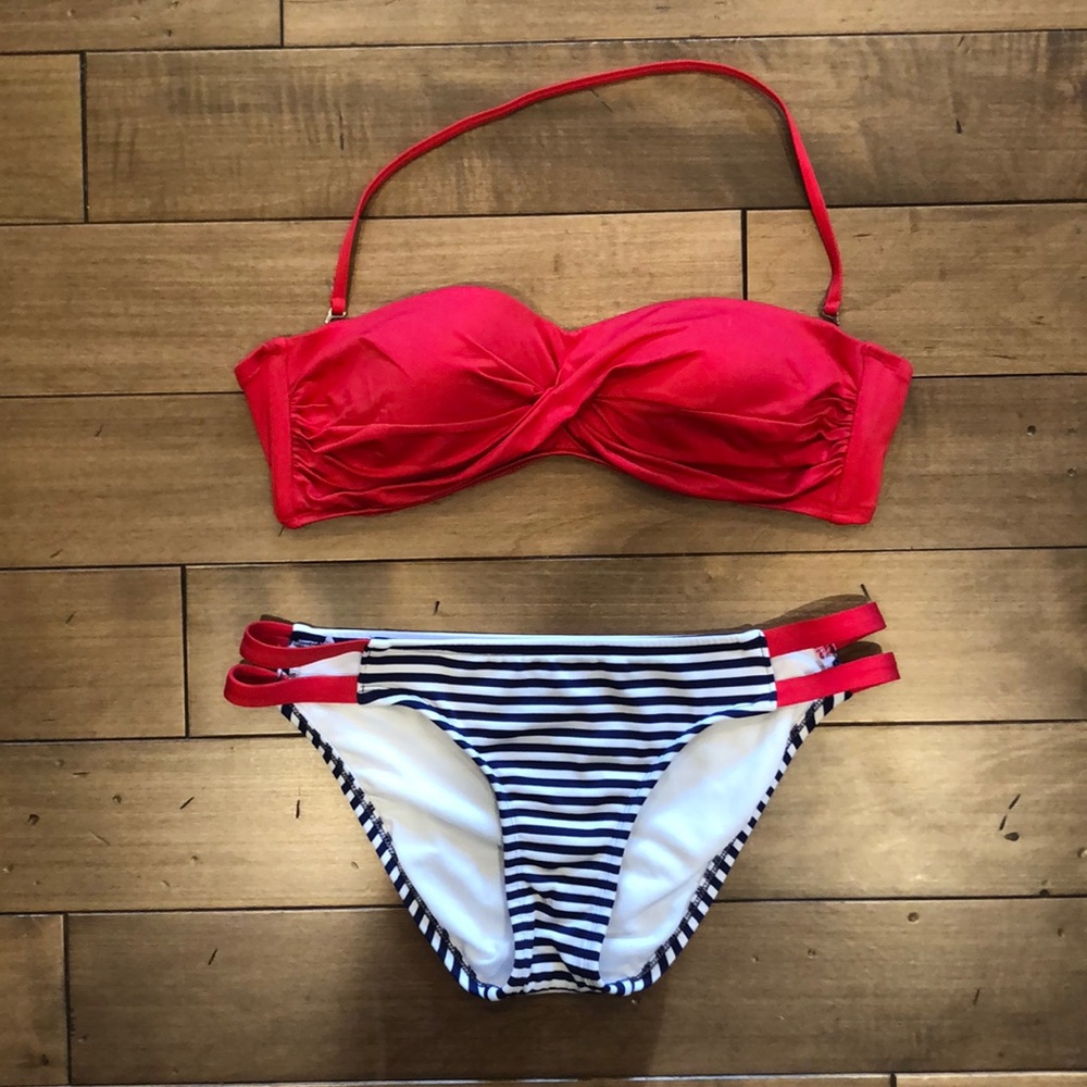Red, white, and blue bikini